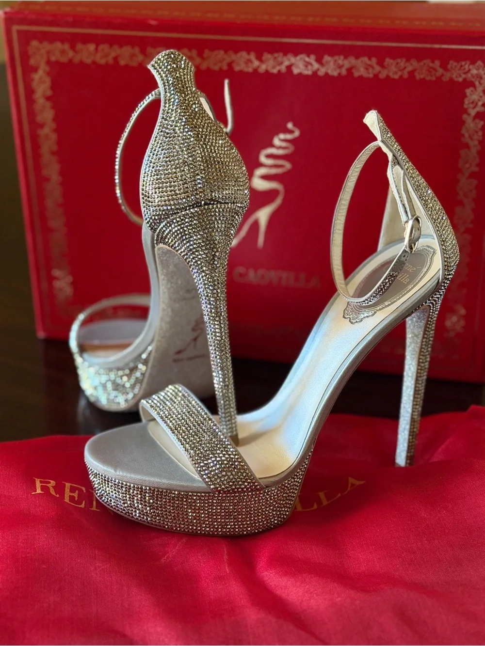 Rene Caovilla sparkling crystal